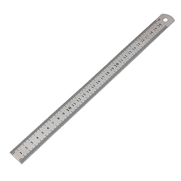 30cm 12 inch Stainless Steel Double Sided Metal Ruler Measuring Tool