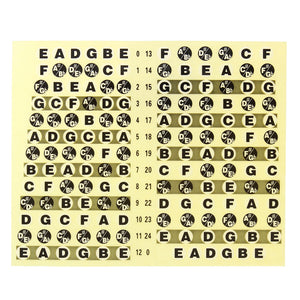 Guitar Neck Fretboard Note Map Fret Sticker Lables Decals Learning Finger Board
