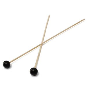Glockenspiel Xylophone Hardwood Mallets Sticks Set Black Rubber Head