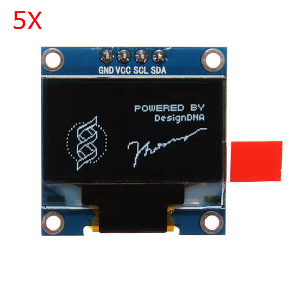 5Pcs Geekcreit 0.96 Inch 4Pin White IIC I2C OLED Display Module For Arduino