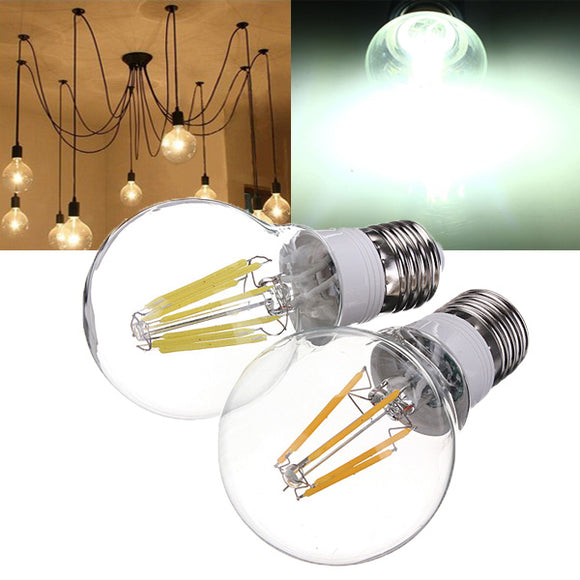 E27 6W White/Warm White Filament LED Retro Lamp 360 Degree 85-265V