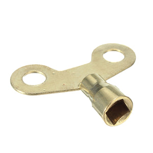 Water Tap Square Hole Key Radiator Plumbing Bleed Key Brass Tone