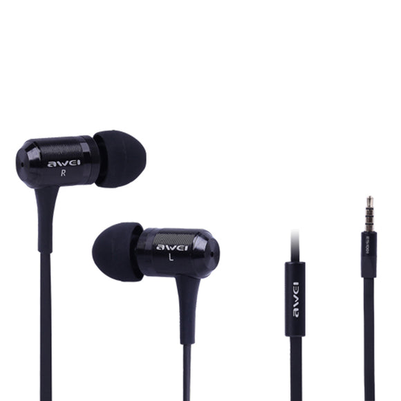 AWEI ES-100i Super Bass In-ear Earphone With MIC Headset For Cell Phone