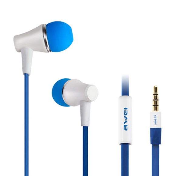 Awei ES-300i Super Bass In-Ear Earphone With Mic for Mobile Phone