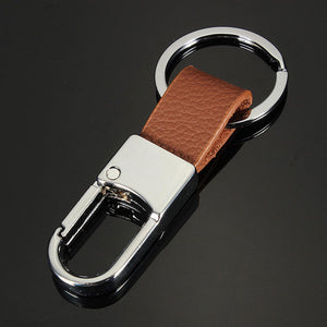 Leather Strap Keychain Keyfob Random Color