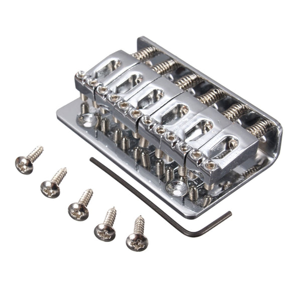 6 Saddle Hardtail Bridge Top Load 65mm Electric Guitar Bridge