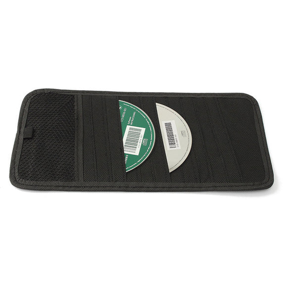 12 Disc Capacity CD Car Sun Visor Storage DVD Holder Black Pocket