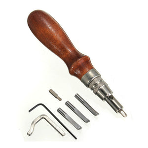 5 in 1 Leather Craft Stitching and Groover Crease Leather Tool