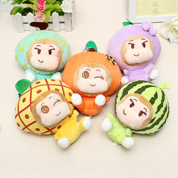 18CM Plush Cartoon Fruit Monkey Toy Stuffed Gift