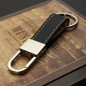 Men's Leather Belt Keyring Keychain