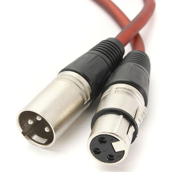 XLR Pin Male to Female Shielded Microphone Extension Cables 1M