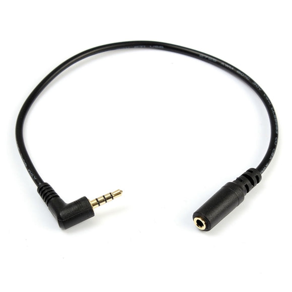 15cm Stereo 3.5mm 90 Right Angle Male to Female Audio Cable