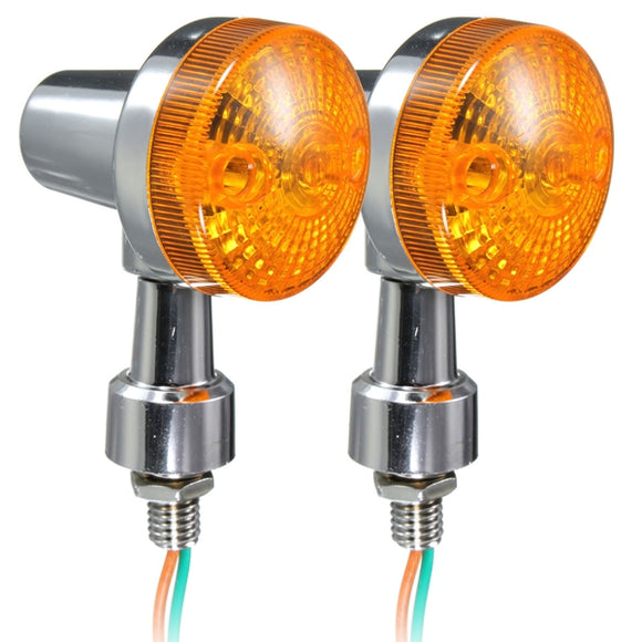 2pcs Universal Motorcycle Turn Signal Light Indicatior Lamp Amber Bulb