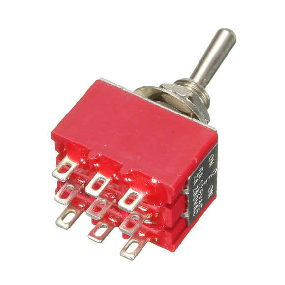 9 Pins 3PDT 2A/250V 6A/125V On-Off-On 3PDT Miniature Toggle Switch