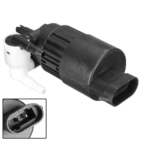 Black Windscreedn Window Washer Dual Outlet Pump for Renault 1998-2014