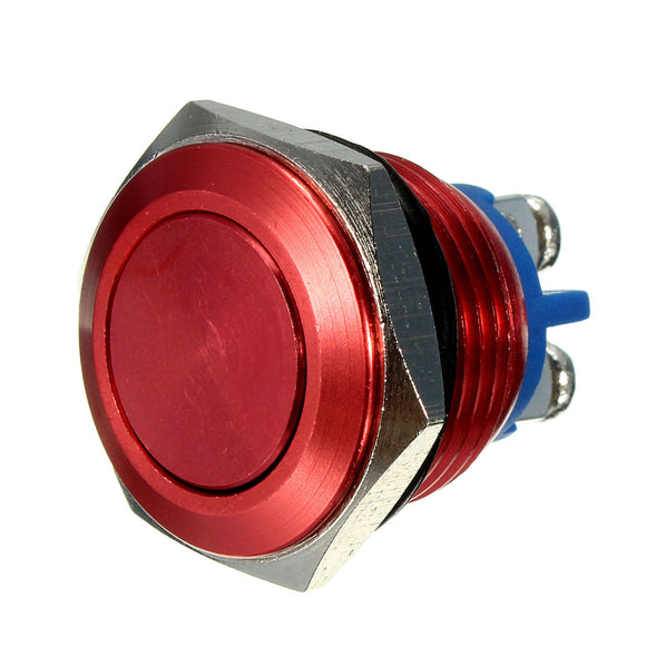 3A/250V16mm Horn Button Switch Red Metal Stainless Steel Push Button Switch