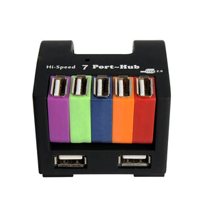 7 Ports Universal Card Reader High Speed USB Splitter Hub