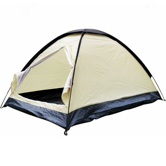 Outdoor 2 Persons Camping Tent Waterproof Single Layer UV Sunshade Shelter Canopy