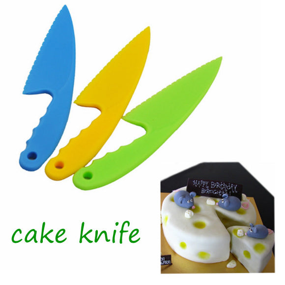3 PCS Plastic Cake Knife Server Pastry Bread Cutter