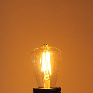 ST48 E27 2W Warm White 200LM COB LED Filament Retro Edison Bulbs 110-240V