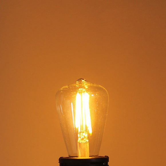ST48 E27 2W Warm White 200LM COB LED Filament Retro Edison Bulbs 110-240V