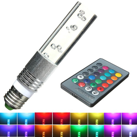 E27 3W RGB 16 Color LED Crystal Light Bulb Lamp with IR Remote Control
