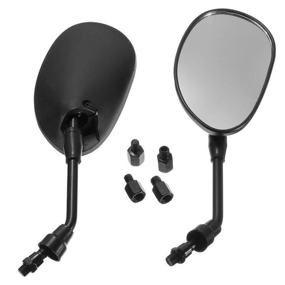 Motorcycle Universal Handlebar End Side Rear View Mirrors Black