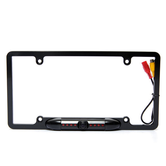 170 Degree License Plate Frame 8IR Night Vision Car Rear View Camera