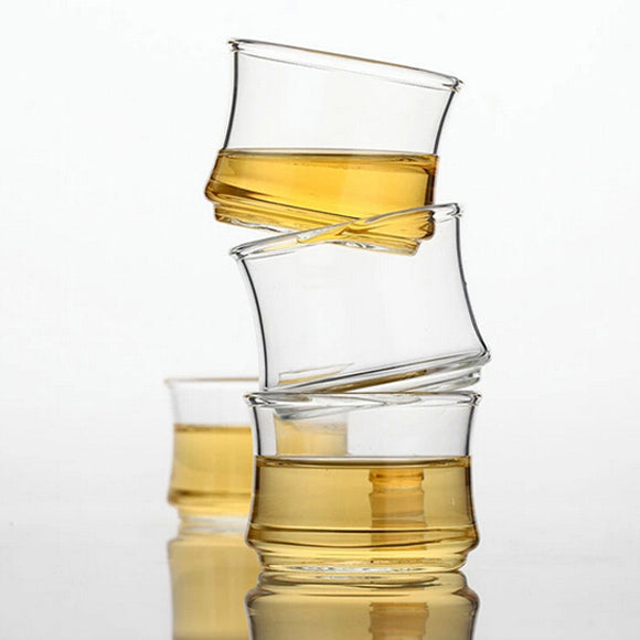 70ML Drinking Bamboo Joint Heat Resisting Clear Glass Tea Cup