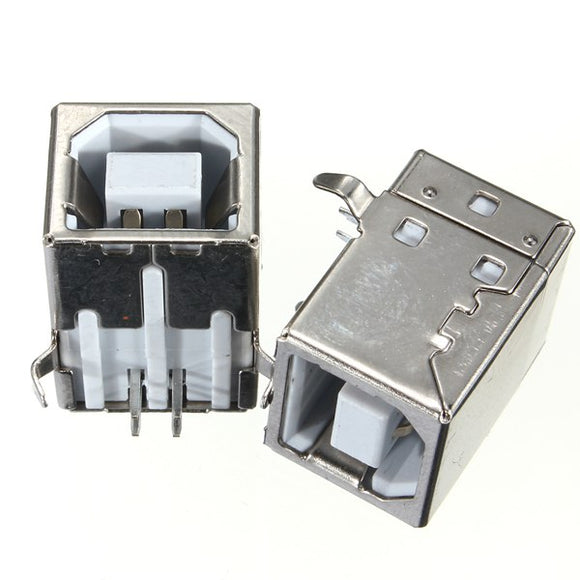5Pcs USB Type B 90DIP Female Socket PCB Solder Connectors