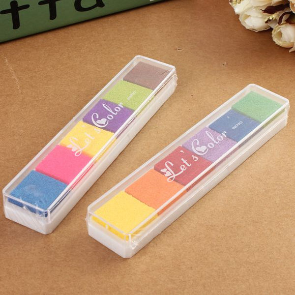 DIY Gradient Color Ink Pad For Rubber Stamps Fabric Wood Paper Scrapbook
