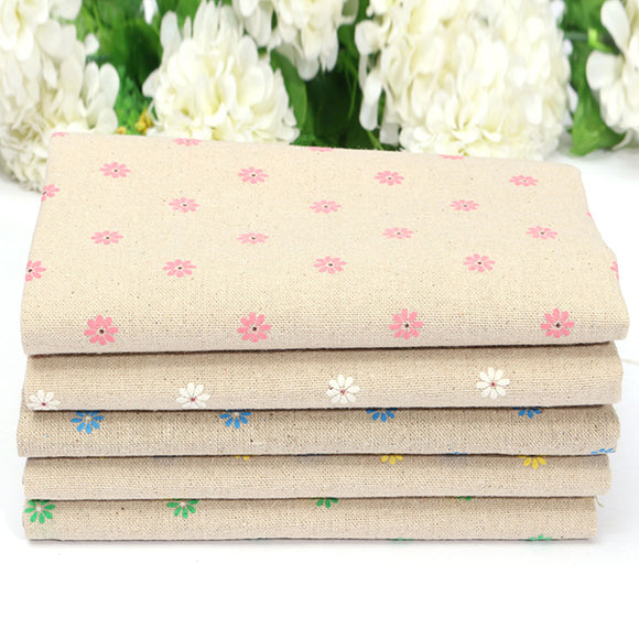 DIY Daisy Printed Linen Patchwork Cotton Tablecloth Handmade Zakka