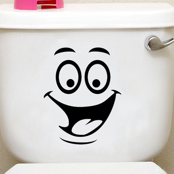 Honana BX-421 Smiling Face Waterproof Toilet Sticker Bathroom Decoration Decal