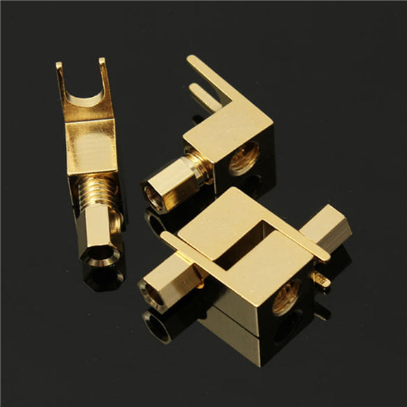 4pcs 20-8AMG Gold Plated Spade Banana Fork Plug For Mcintosh Fisher Eico Adapter
