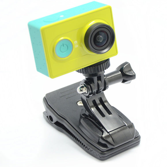 360 Degree Rotary Backpack Hat Clip Clamp for Xiaomi Yi Camera