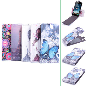 Up-down Colored Drawing Leather Protective Case For LEAGOO Lead 3