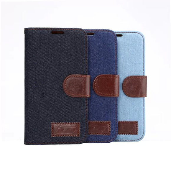Jeans Pattern Cloth TPU Flip-open Case For Samsung Galaxy S6 G9200