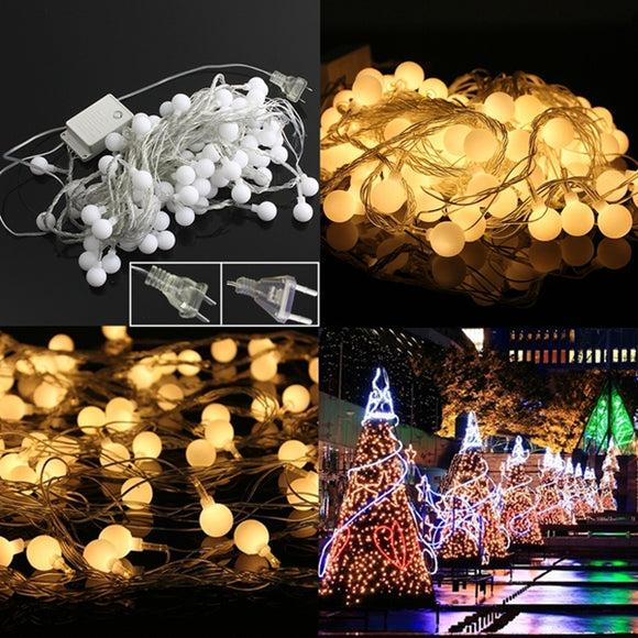 10m Warm White 100LED Ball Fairy String Light For Wedding Party Christmas
