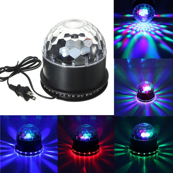 48 LED RGB Voice Activated Crystal Magic Ball Effect Stage Lighting KTV Club Disco Party