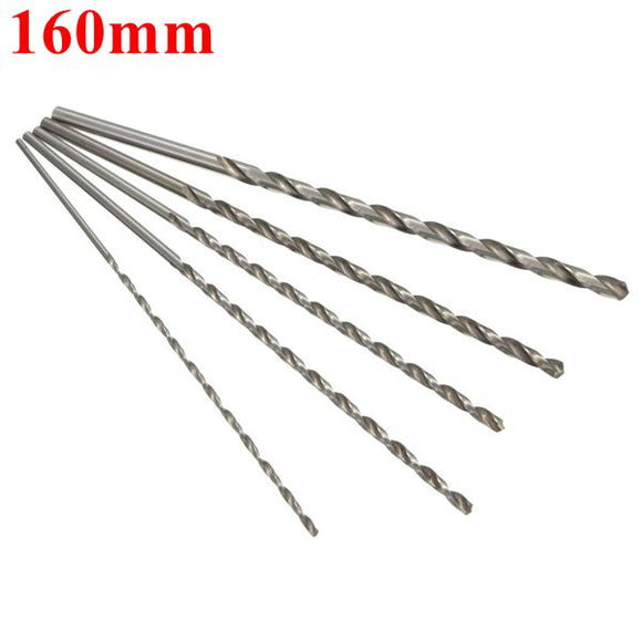 2mm To 5mm Diameter Extra Long HSS Auger Twist Drill Bit Straigth Shank 160mm