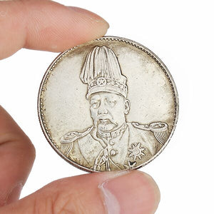 Top Hat Dragon Chinese Collect Coins Old China Yuan Shikai Coin Tibet Silver