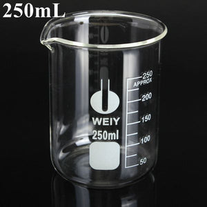 250mL Graduated Borosilicate Glass Beaker Volumetric Glassware For Laboratory