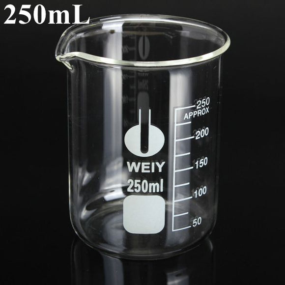 250mL Graduated Borosilicate Glass Beaker Volumetric Glassware For Laboratory