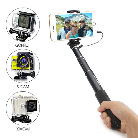 BlitzWolf BW-WS1 Mini Extendable Wired Selfie Stick Monopod For iPhone 6 Samsung Galaxy Smartphone