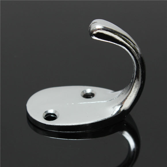 Hat Coat Hanger Robe Gown Chrome Plated Door Wall Bathroom Bedroom Hook