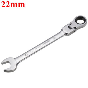 22mm Metric Chrome Flexible Head Ratchet Action Wrench Spanner Nut Tool