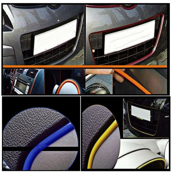 5M Flexible Trim Fashion Car Interior & Exterior Moulding Strip Decorative Line