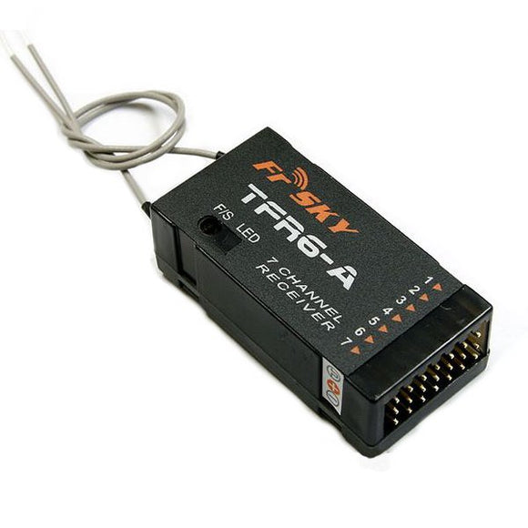 FrSky 2.4G 7CH TFR6-A Receiver FASST Compatible (Horizontal  Connectors) for Radio Transmitter