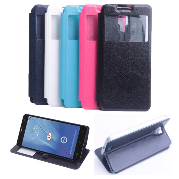 Ultra Thin View Window Leather Case For DOOGEE DG750