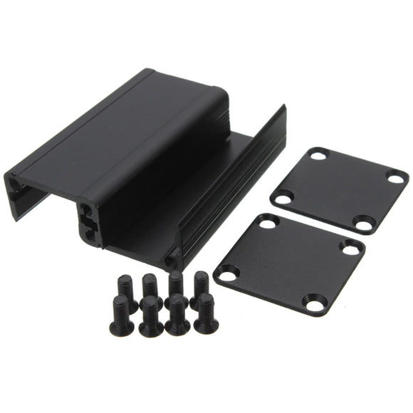 Black Extruded Aluminum Project Box Electronic Enclosure Case DIY 50*25*25MM